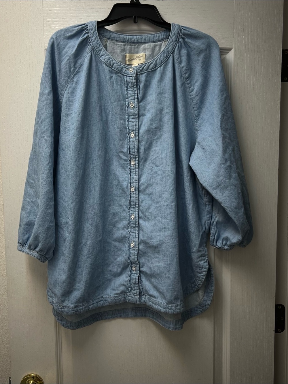 Universal Thread Jean Long Sleeve Button Down Shirt Sz XL